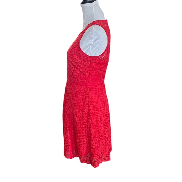 Skies are Blue sleeveless red lace aline summer party event dress size small - Picture 3 of 13